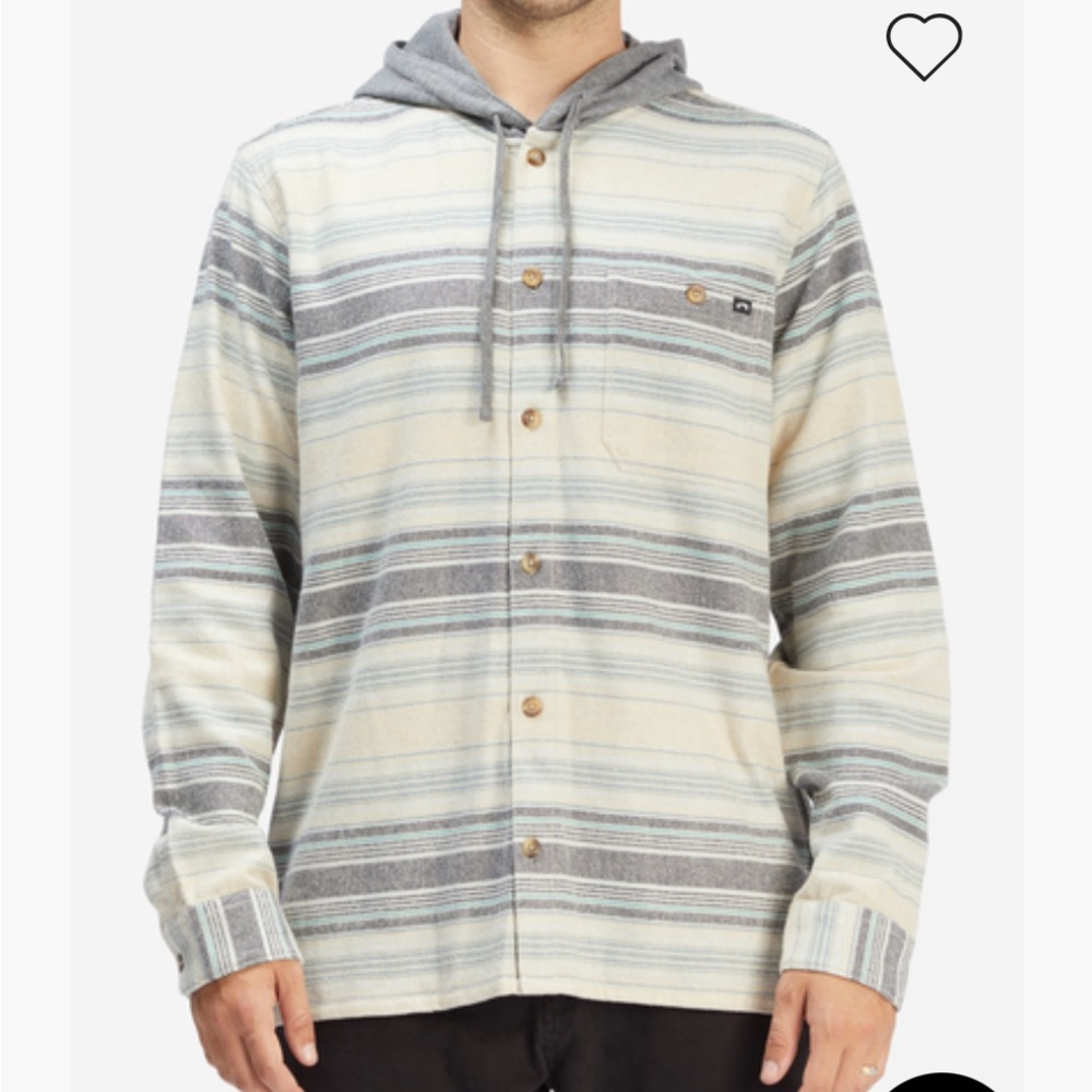 Billabong Baja Flannel Hoodie Shirt NWT